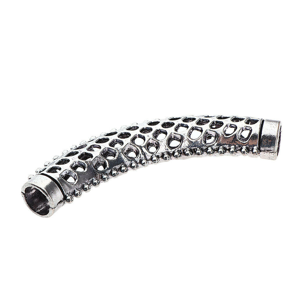 5Pcs Dreadlock Beads Braiding Jewelry Tubes Hair Pendants Ring Cuff 06