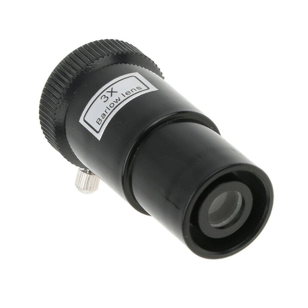 Plastic 3X Barlow Lens 0.965inch for Astronomical Telescope Eyepieces Black