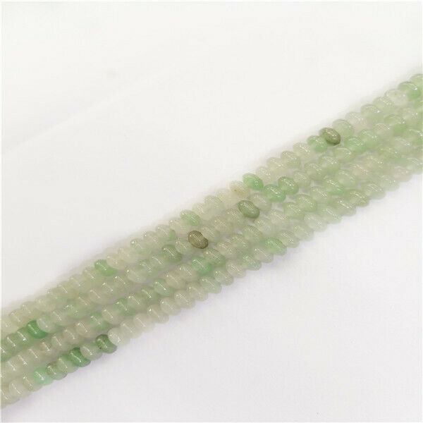1 Strand 6x4mm Natural Green Aventurine Rondelle Abacus Beads 15.5inch HH9389