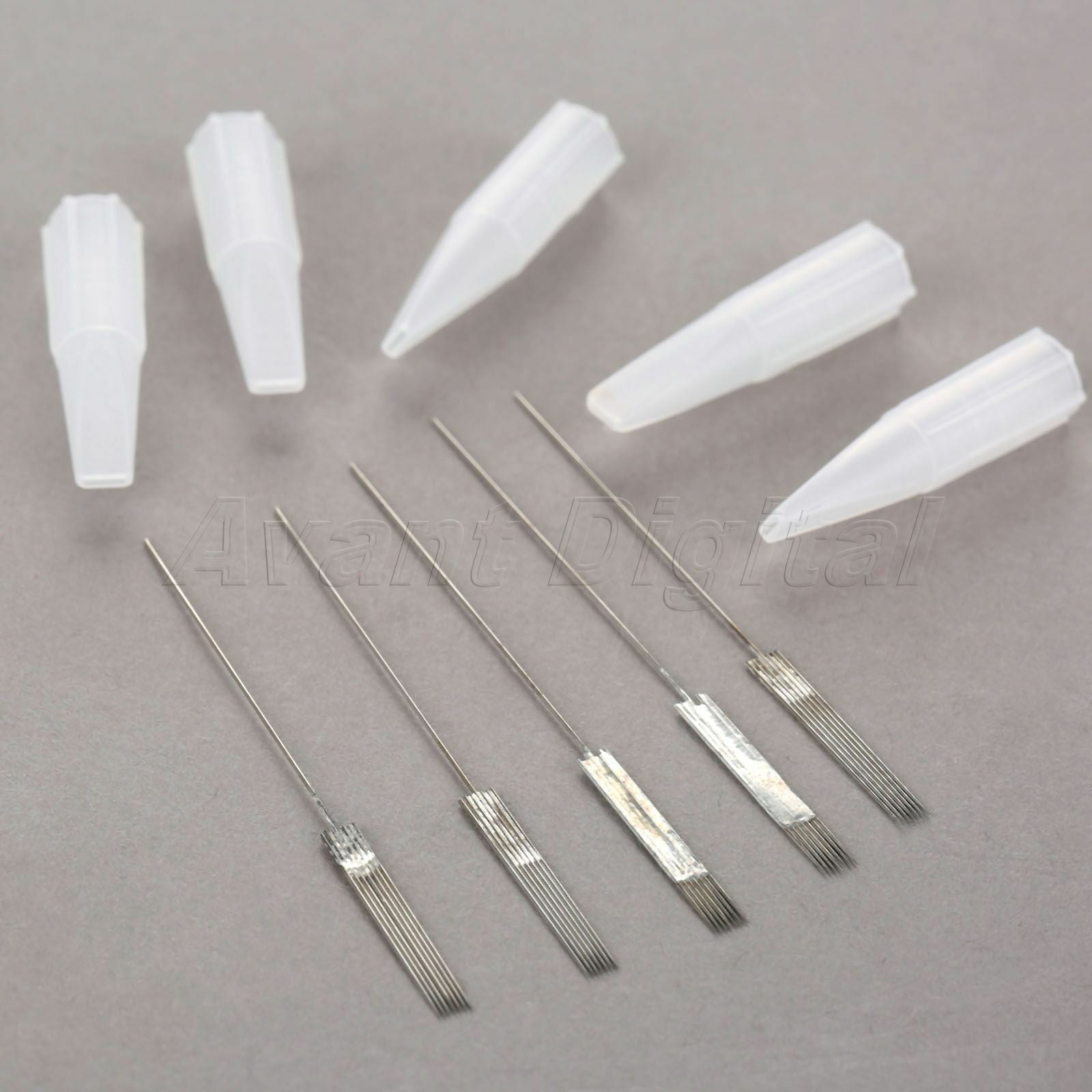 50x Pro 7F Tattoo Needles with 50x Flat Mouth 7F for Tattoo Machine Needle Tips