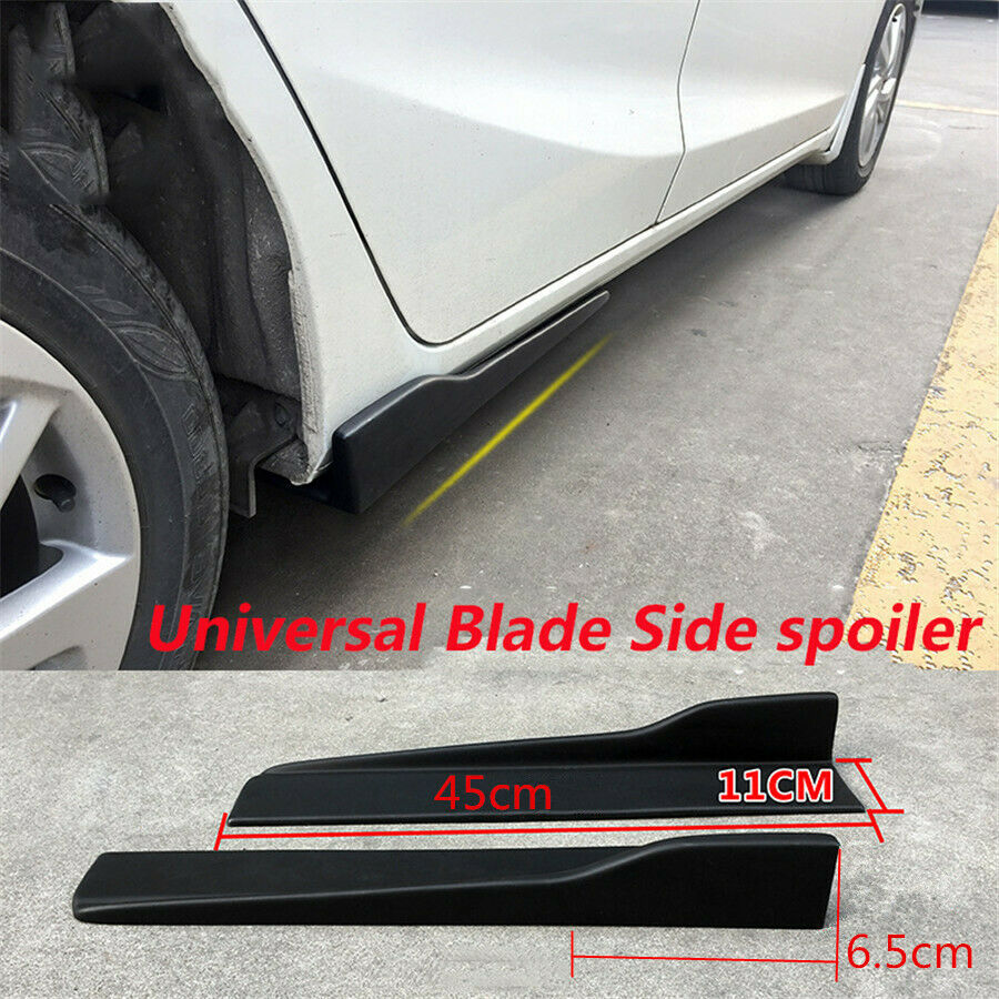 Black ABS  Side Skirt Rocker Splitters Winglet Wings Car body kit Decorative