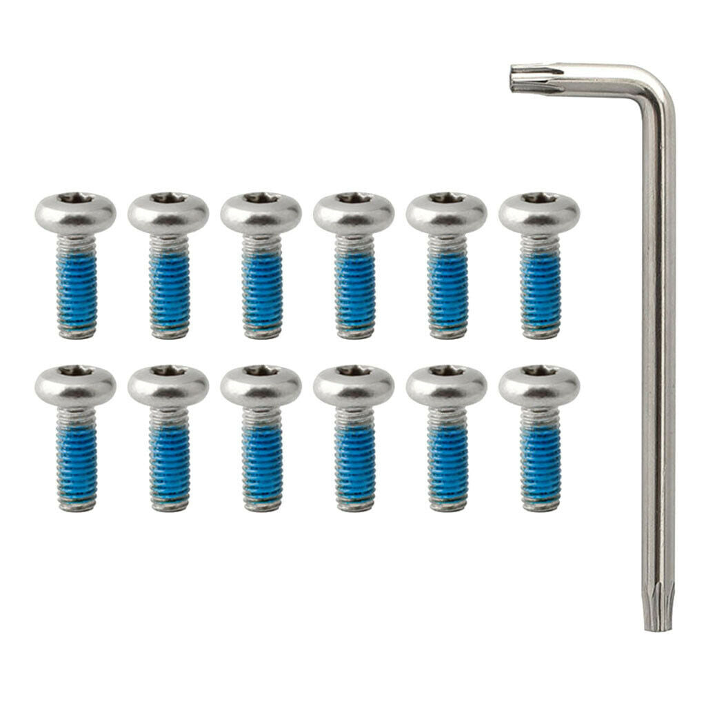 12 Pieces Bike Brake Disc Screws M5 Cage T25 Bolts Components Parts Hardware