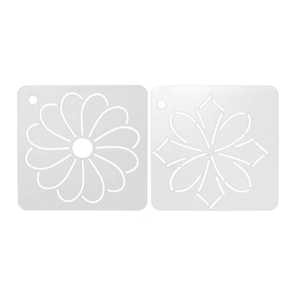 2Pcs Flowers Patchwork Template for DIY Quilting Sewing Stencil Hand Craft