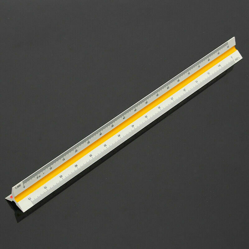 Triangular Metric Scale Ruler Engineer Tool 12.6'' Multicolor 30cm 1:100~1:500
