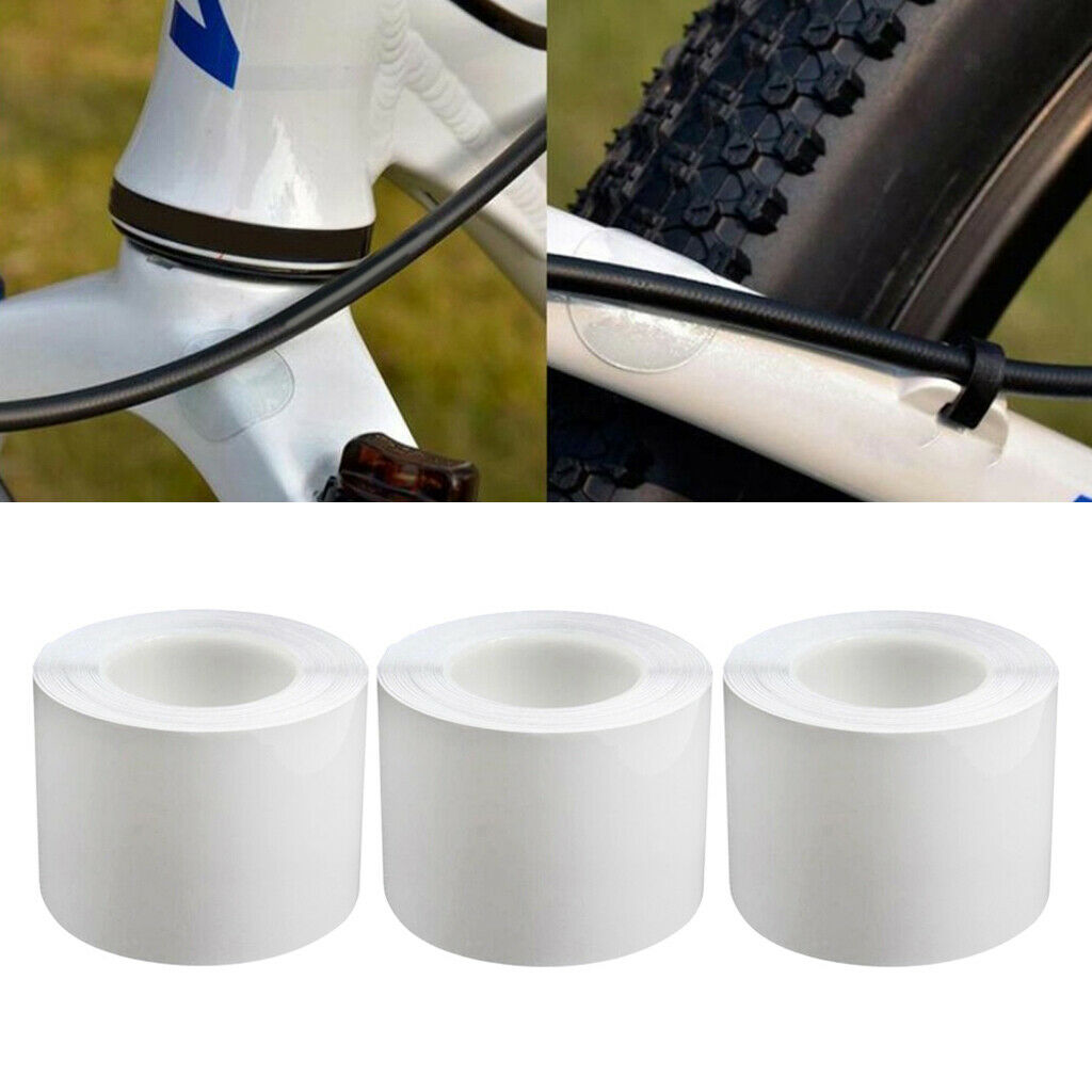 3Pcs Bike Frame Protection Tape Transparent Cycling Chain Stay Protector