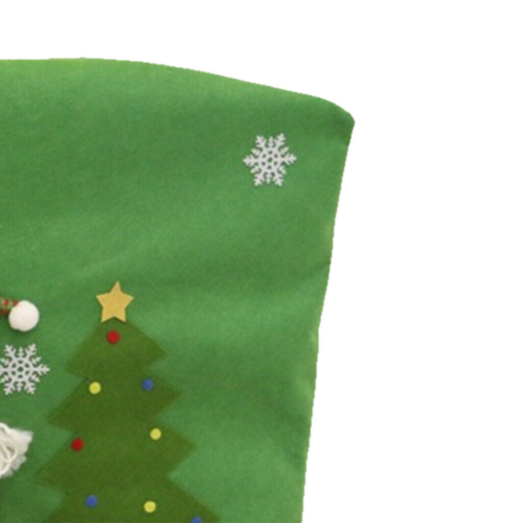 3Pcs/Set Christmas Chair Back Cover,Santa/Snowman/Elk Chair Set for Dining Room