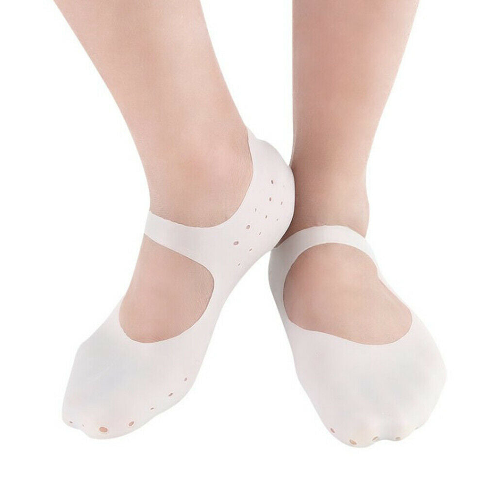 Anti silicone gel moisture socks skin care protection for chapped feet L