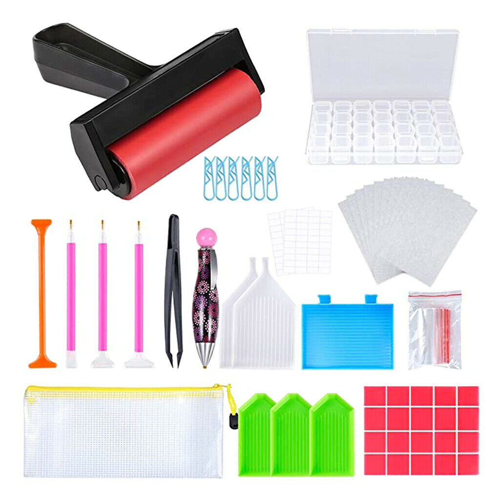 81x 5D Diamonds Painting Tools and Accessories Kits with Diamond Painting Roller