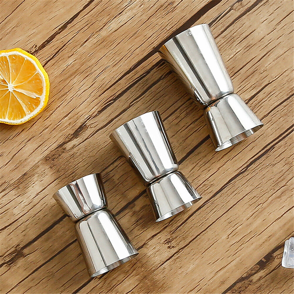 25/50ml 1pc NEW Steel Double Single Shot Measure Jigger Spirit _NEW Bar Cocktail