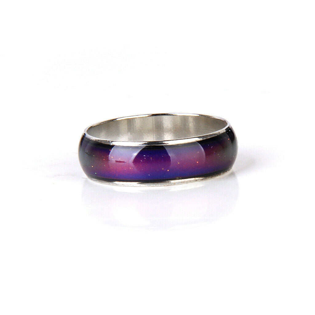 6pcs Popular Colour Changing Mood Ring Mixed Size 5-7 For Ladies/Child