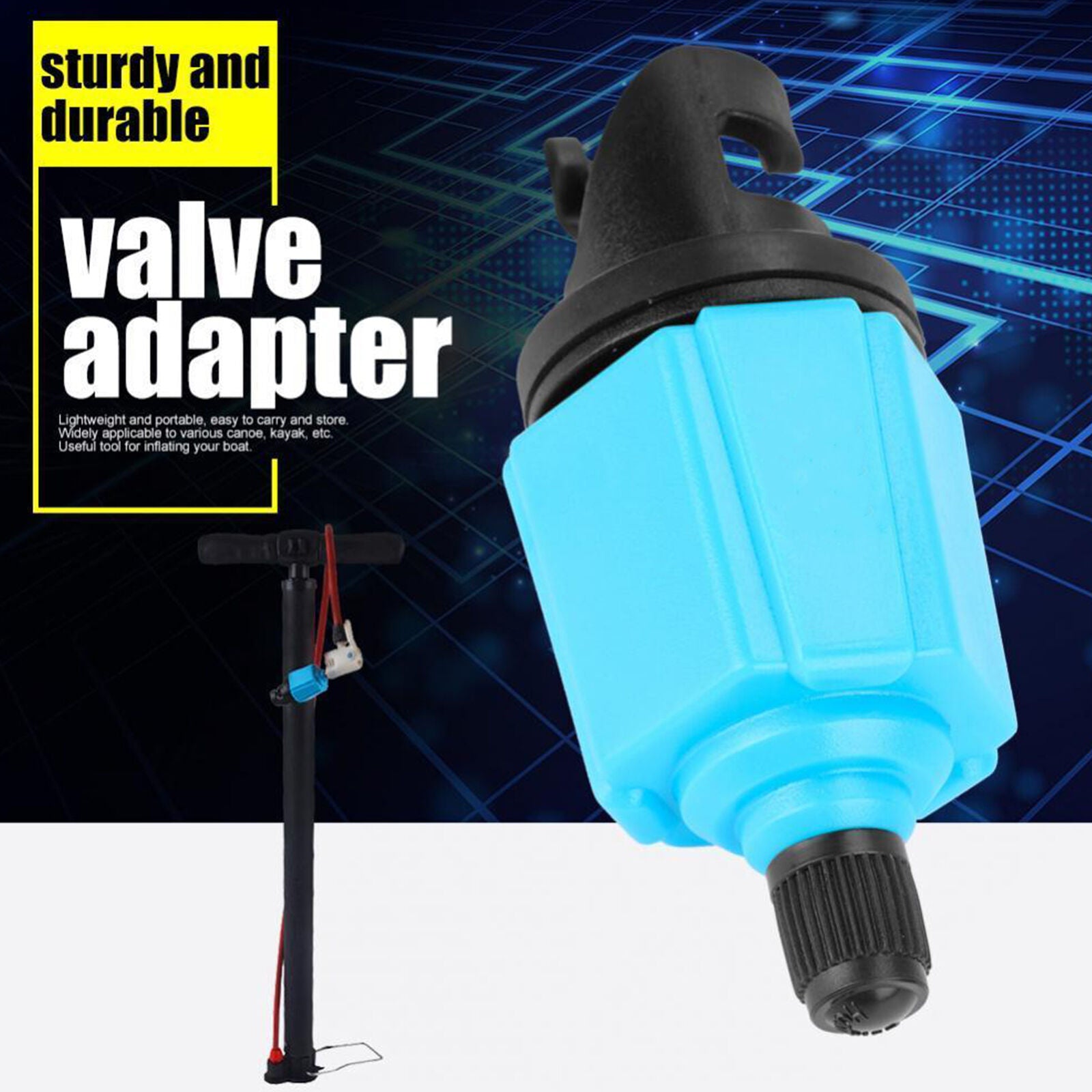 Inflatable Boat Pump Valve Adapter Sup Board Air Compressor Adaptor Accessory ZH