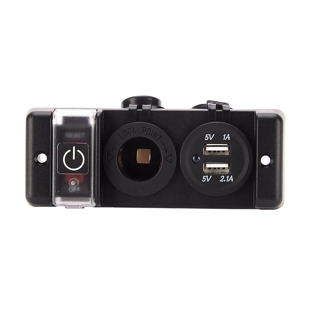 Universal Charging Socket Cigarette Lighter 12V USB for ATV Motorcycle