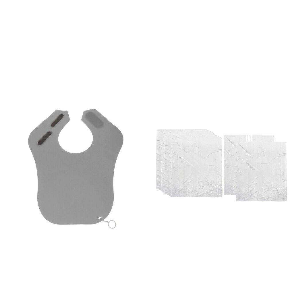 Adjustable Silicone Hair Cut Shawl Smock with 200x Disposable PE Capes