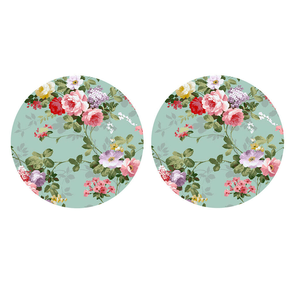 Polyester Table Cover Decoration Tablecloth 1.5m Set of 2 Floral Pattern