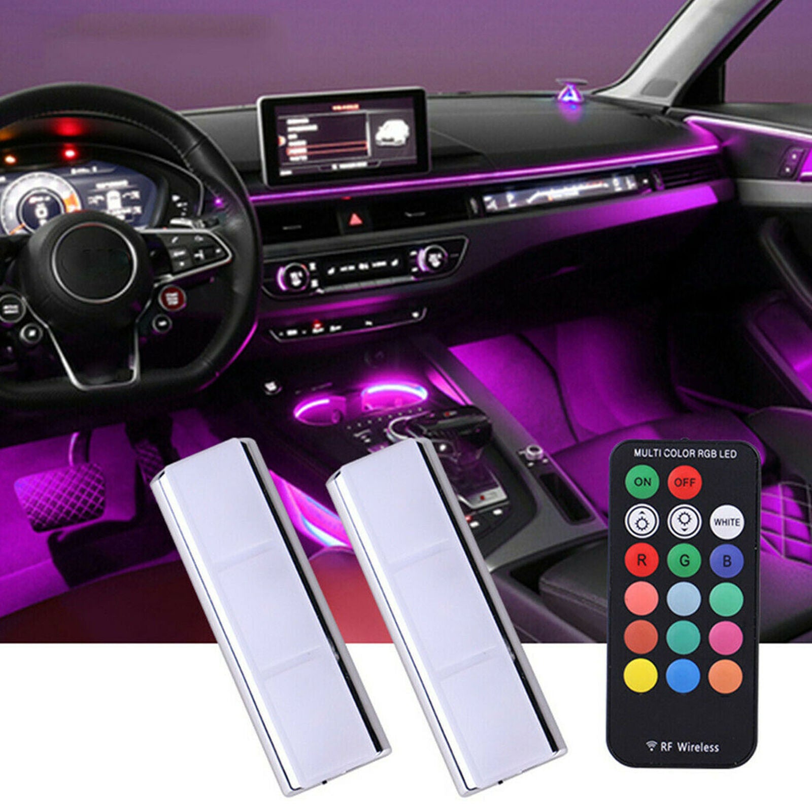 RGB LED Car Interior Accessories Floor Decorative Atmosphere Lamp Ambient Light