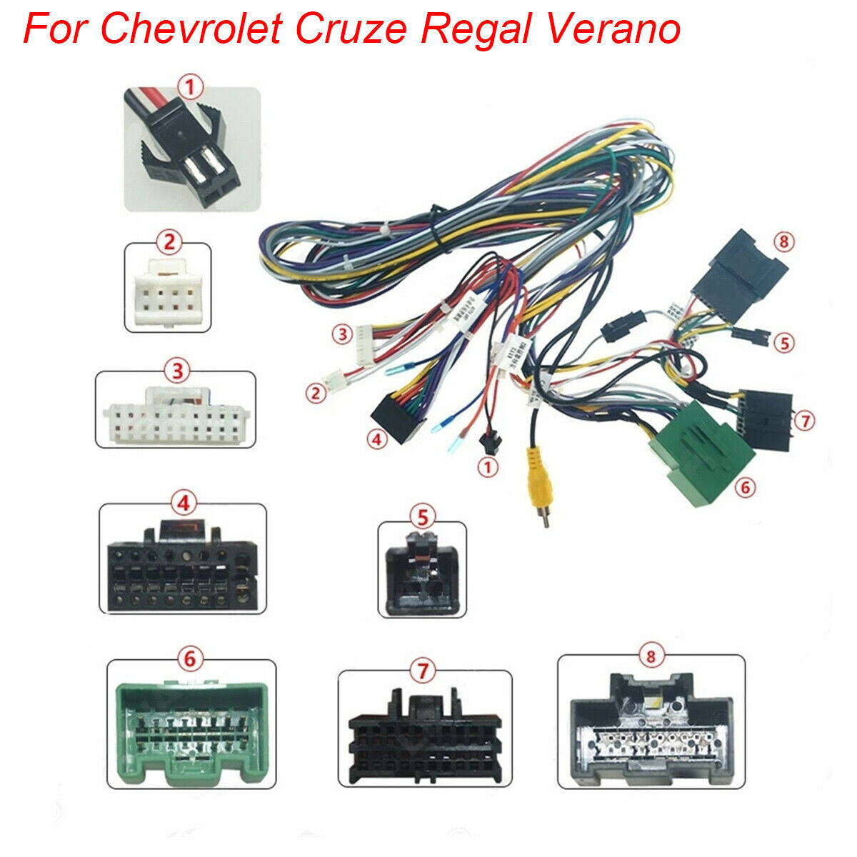 16PIN Car Android Audio Power Cord Adapter For Chevrolet Cruze Bek Regal Verano