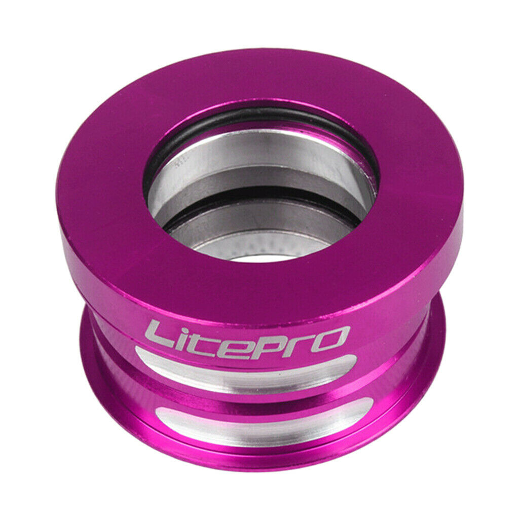 Folding Bike Headset Bicycle Headset Parts Aluminum Sealed Bearing Rose Red