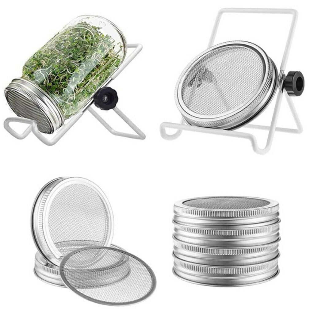 Stainless Steel Mason Jar Sprouting Strainer Lid Cover for Growing Broccoli