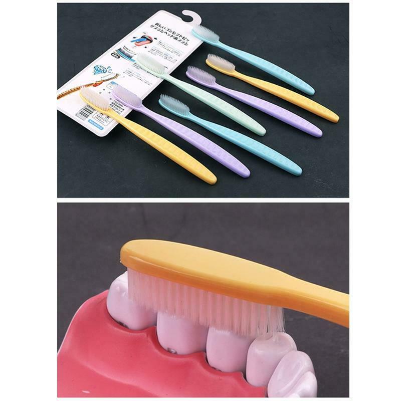 68 Holes Multi-Color Soft Bristle Big Head Toothbrush Adults Cleaning Toothbrush