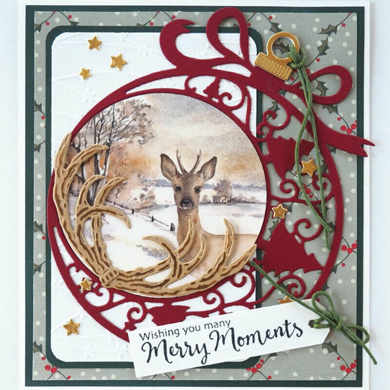 Christmas Cutting Dies Scrapbooking Die Stencil Mold Metal Craft Elk Embossing