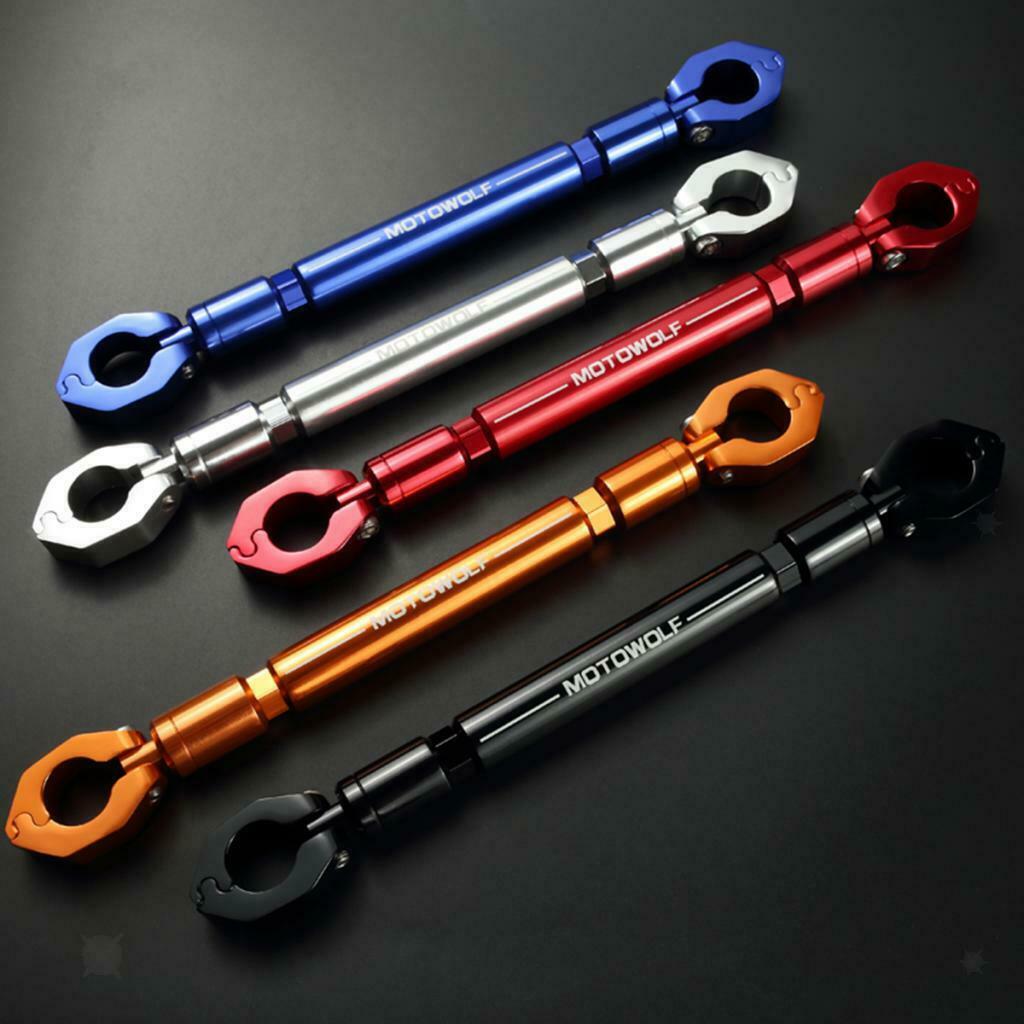 22mm Motorcycle Adjustable Handlebar Cross Bar Steering Lever Bar Black