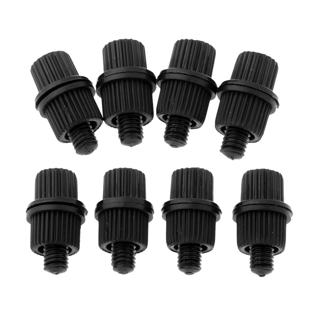 8 Pieces Motorcycles Black Nylon License Plate Frame Fastening Bolts Screws