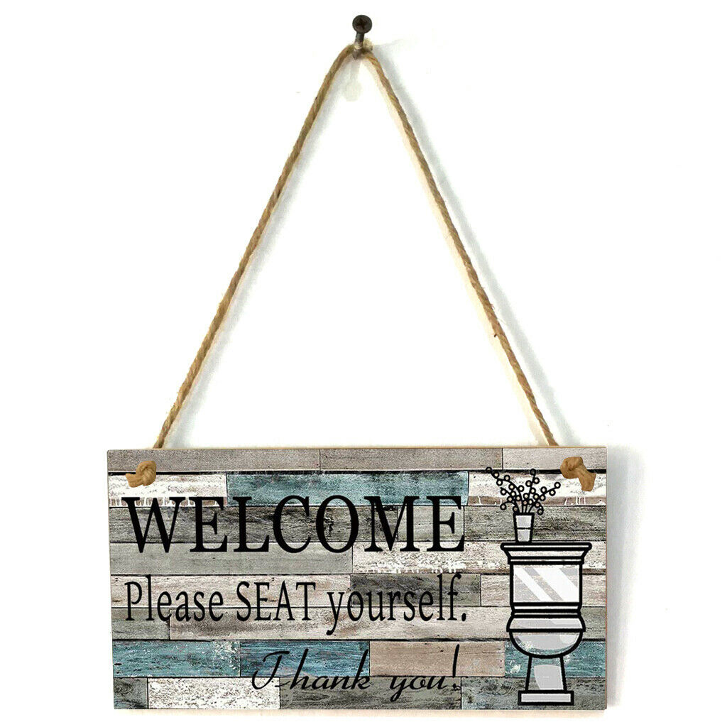 Wood Sign Wall Hanging Welcome Sign Please Seat Yourself Wall Art Decoration