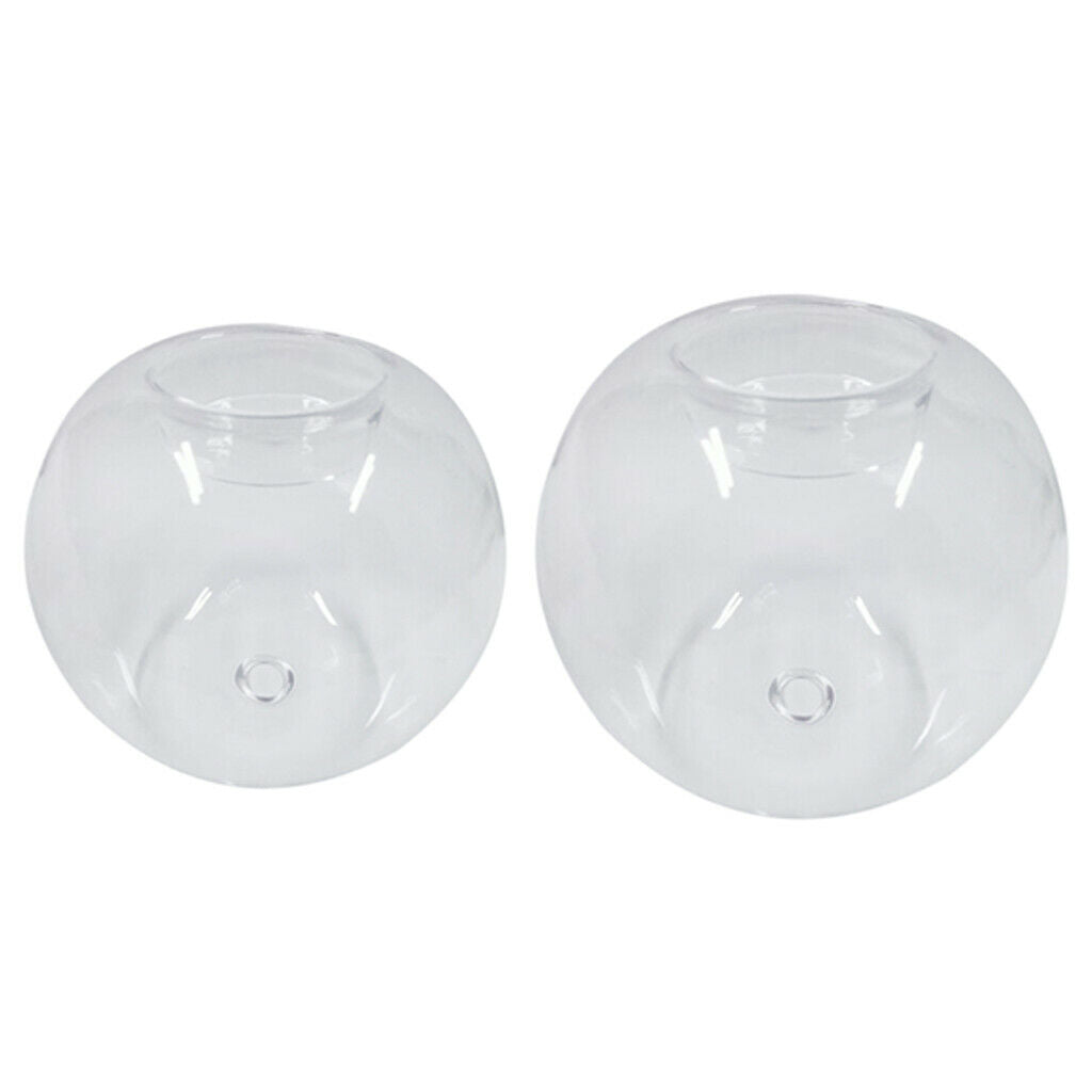 Set of 6 Clear Glass Spherical Candle Holder Wedding Party Table Decoration