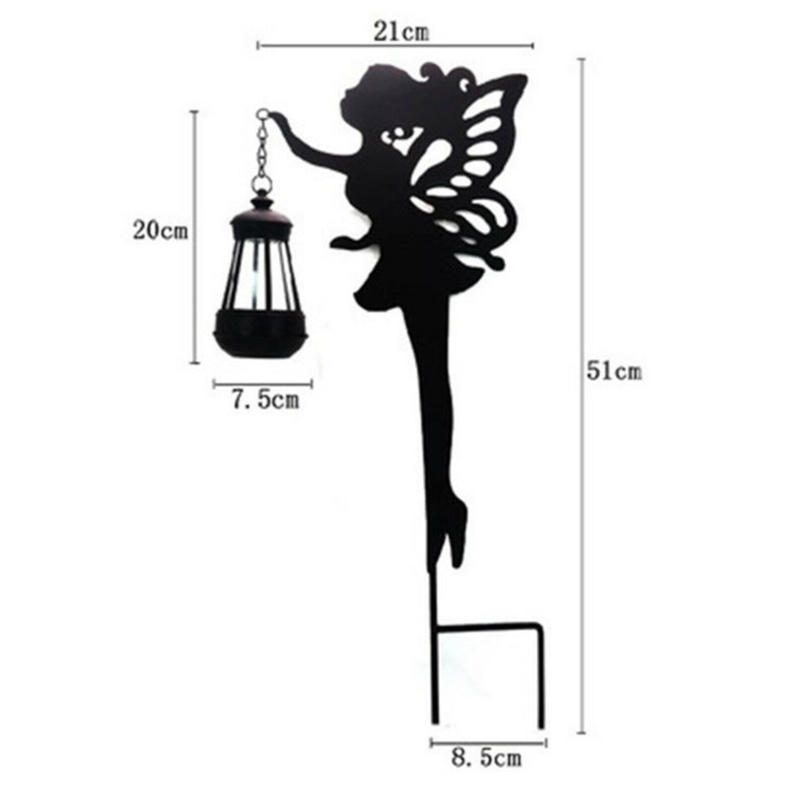 Metal Fairy Silhouette Garden Art Girl Sculpture Collectibles Sculpture Yard