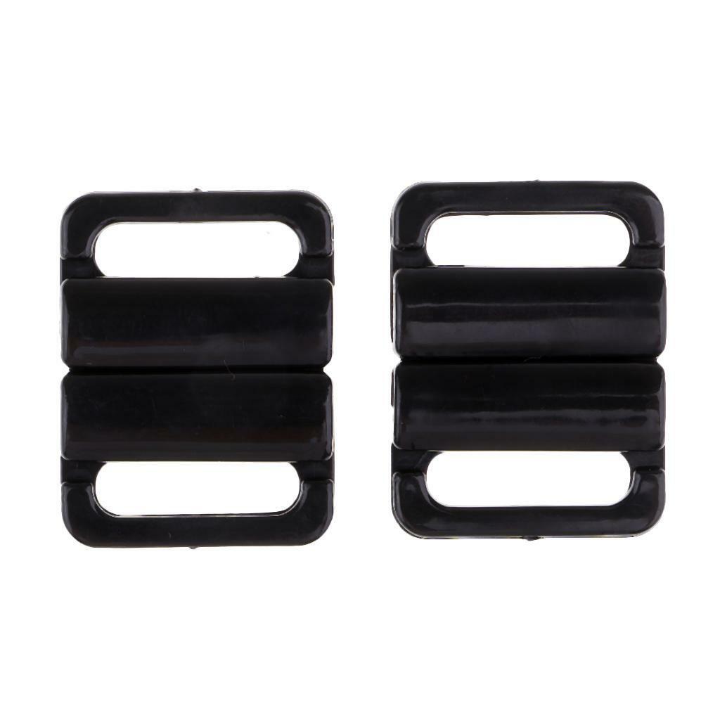 20 Pairs Bikini Clips Snap Plastic Tie Hook Bra Strap Buckle Swimwear Clasps