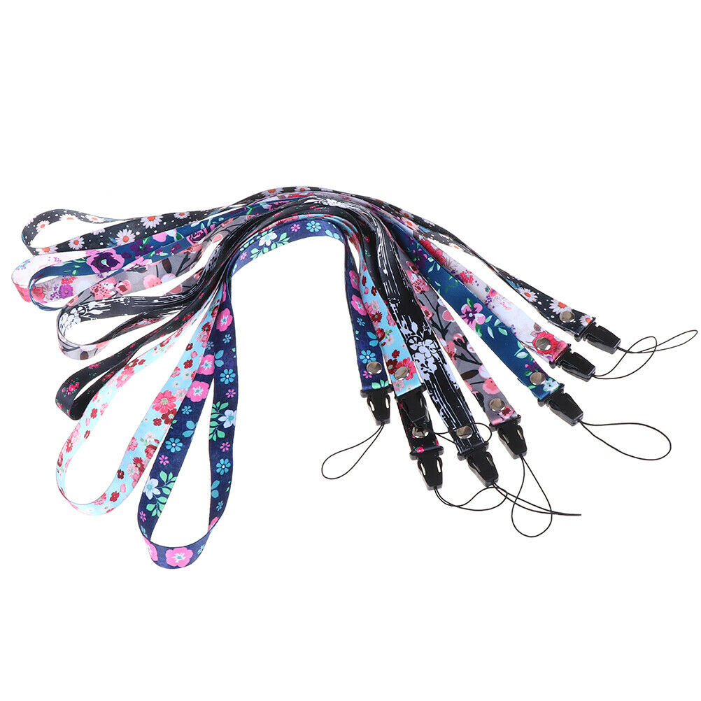 Universal flower mobile phone lanyard badge holder diy hang rope phone st.l8