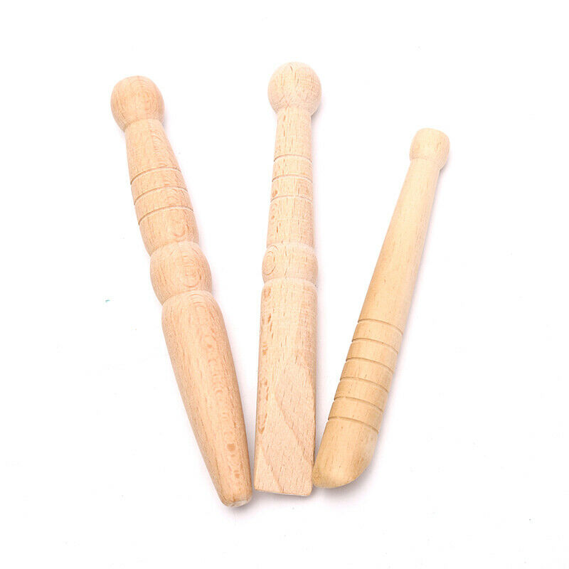 3pcs/lot Wooden Spa Foot Body Massage Stick Relieve Muscle Soreness TooWF