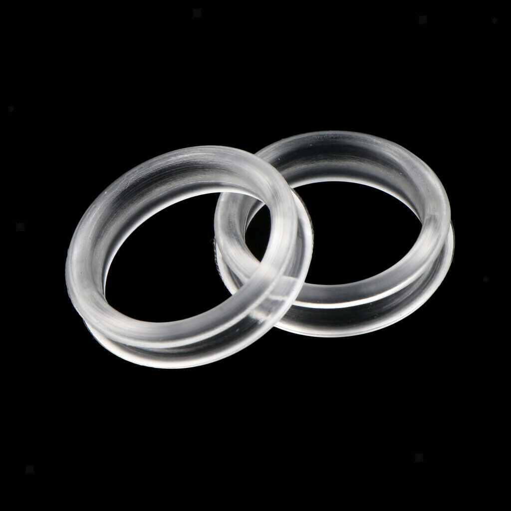 Lot 10Pcs Finger Inserts for Hairdressing Scissors Soft Rubber  Sizer - White,