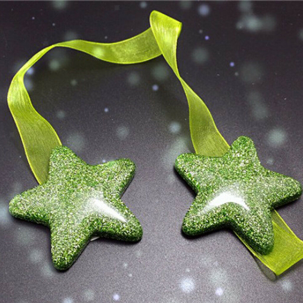 EU Star Magnetic Curtain Tieback Holdback Sheer Buckles Broach Tier Green
