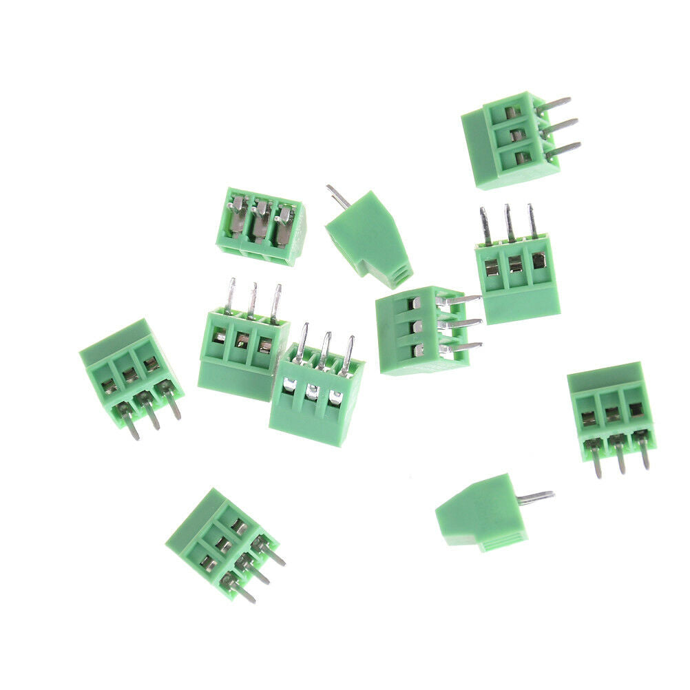 10pcs 3 Poles KF128 2.54mm PCB Universal Screw Terminal Bloc.l8