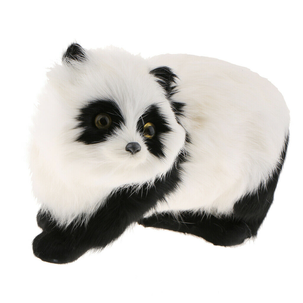 Realistic Lifelike Cute Panda Decorative Garden Ornament Statue - 10cm