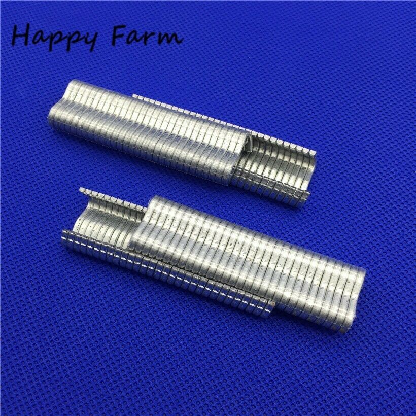 600 pcs M Nail Cages Installed Chicken Duck Bird Dove Rabbit Poultry Clamp Tied