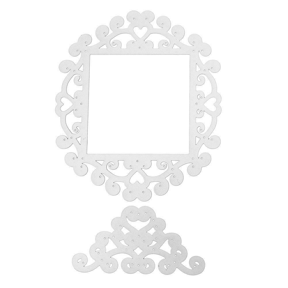 Flower Frame Metal Cutting Dies Stencils DIY Scrapbooking Paper Cart Decor @