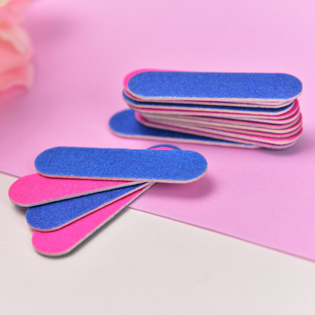 100pcs Mini Nail Files Nail Disposable Cuticle Remover Buffers Nail Art Tools SJ