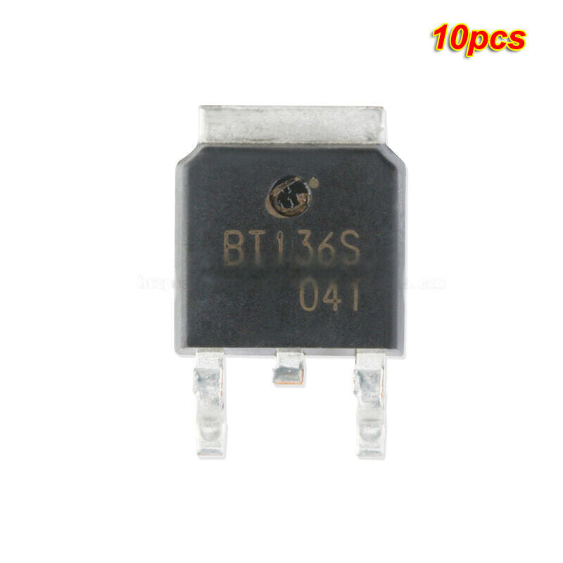 10pcs SMD BT136S TO-252 6A/600V three-terminal triac thyristor SCR