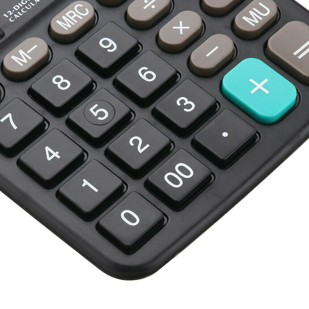 Solar Battery Desktop Calculator Basic 12-Digit Large Display Office Business
