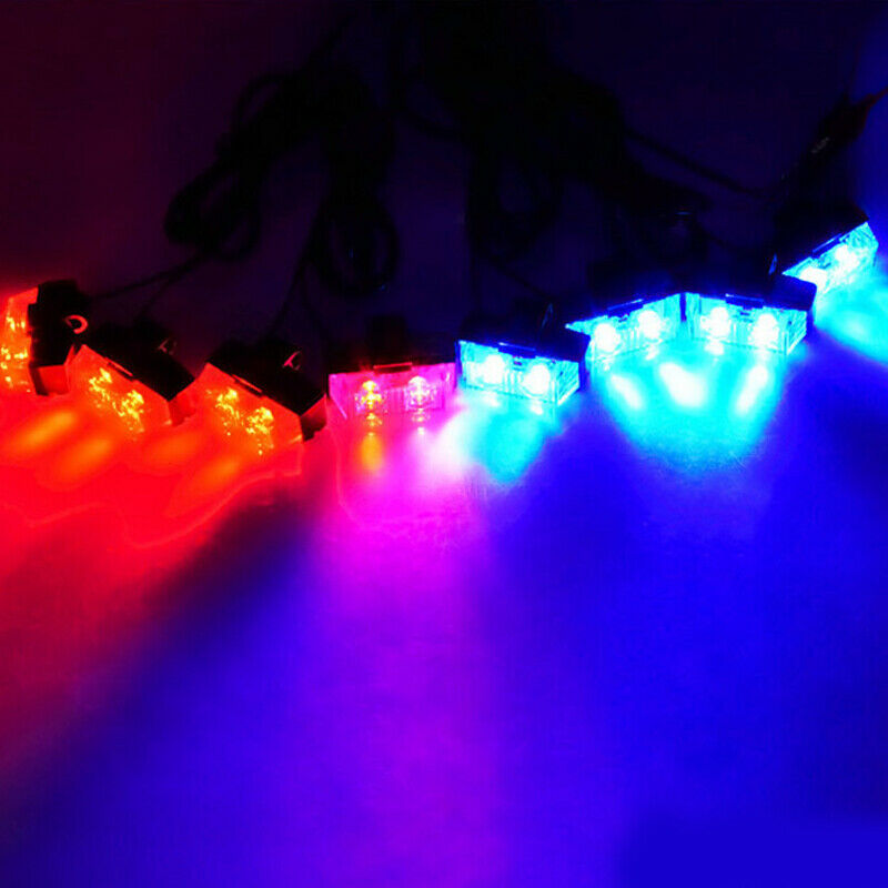 32LED Car SUV's Strobe Emergency Lights Bars Dash Flashing Grille Lamp 16 Bulbs