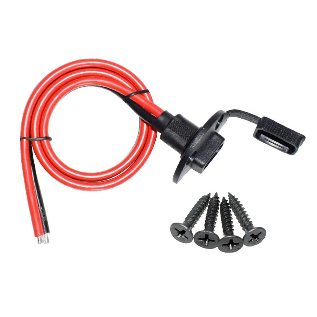 60cm Sidewall 10AWG Heavy Duty Quick Connect SAE Plug Socket Cable Port