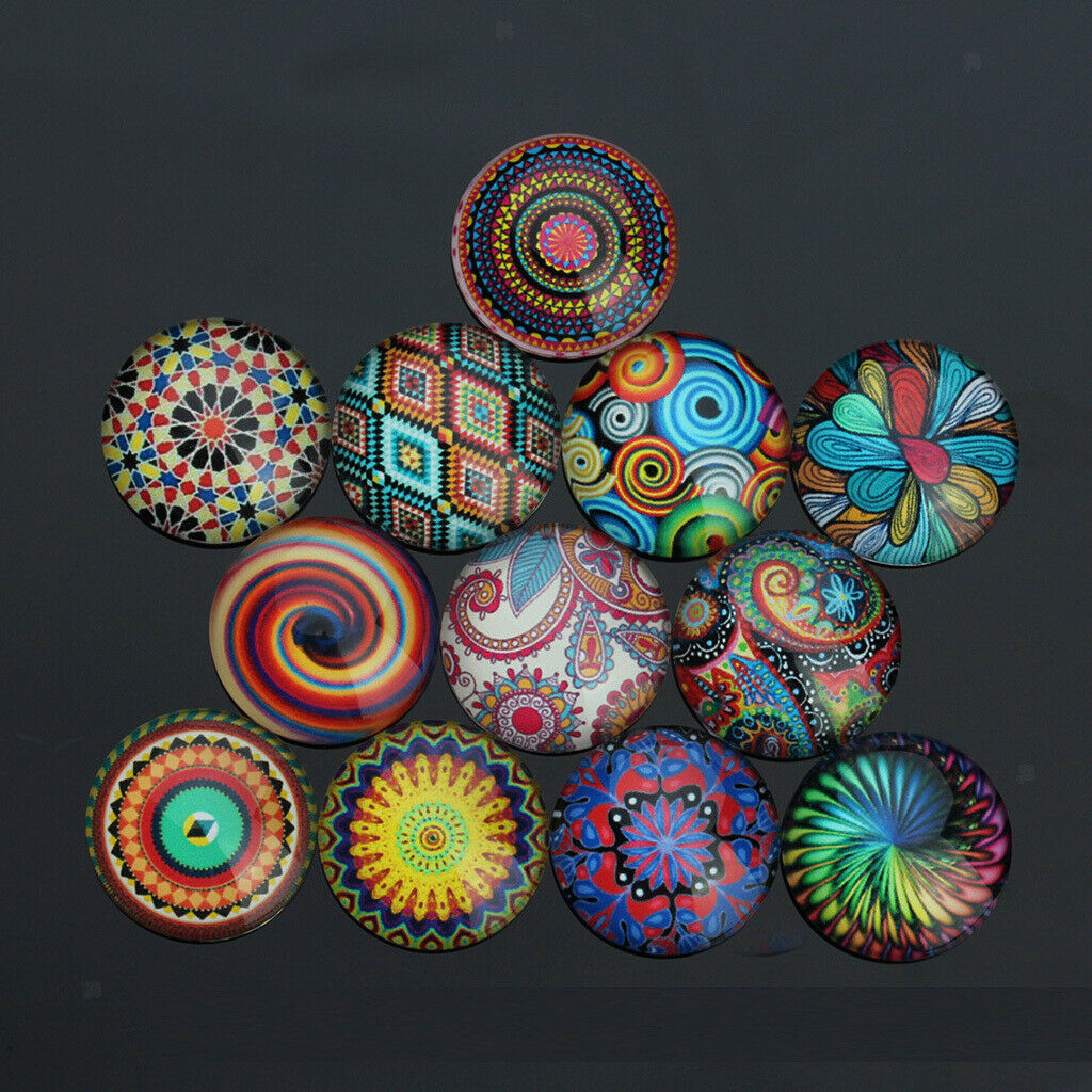40x Half Round Flatback Cabochon Beads 20mm Button Scrapbooking DIY Decors