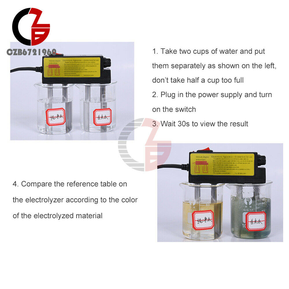 Water Electrolyzer Test Electrolysis PH Testing Tester Water Purity Level Meter