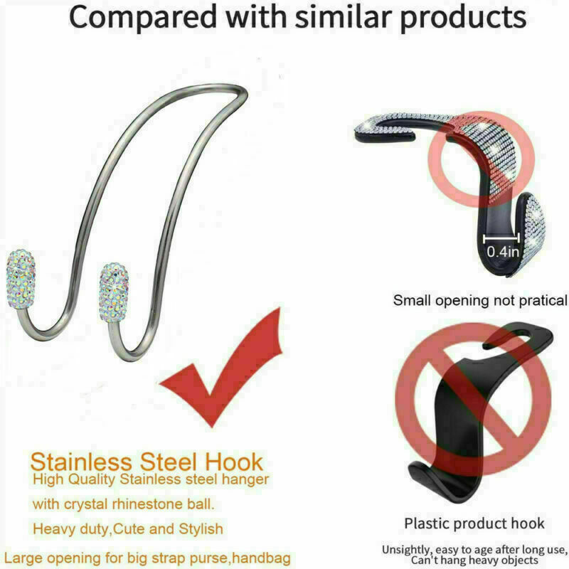 Colorful Car Headrest Hook Vehicle Back Hanging Storage Purse Hanger Bag 2PCS
