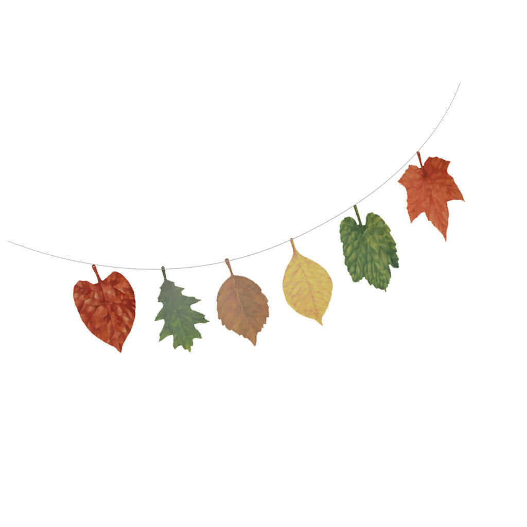 Fall Leaves Banner Baby Shower Kid's Birthday Party Decor Leaves -2.5m