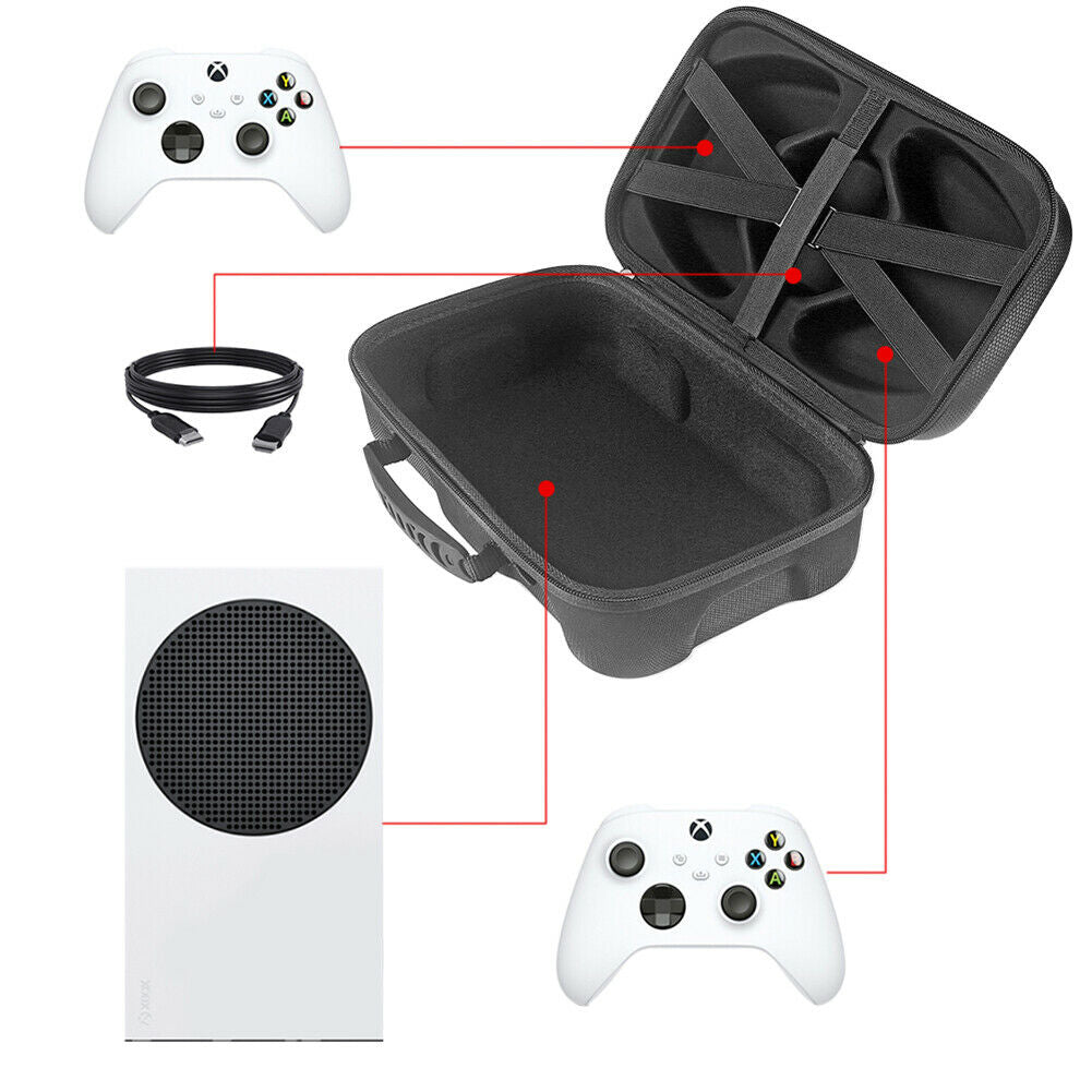 Carrying Case for Xbox Series S Game Console Travel Controllers Storage Bag