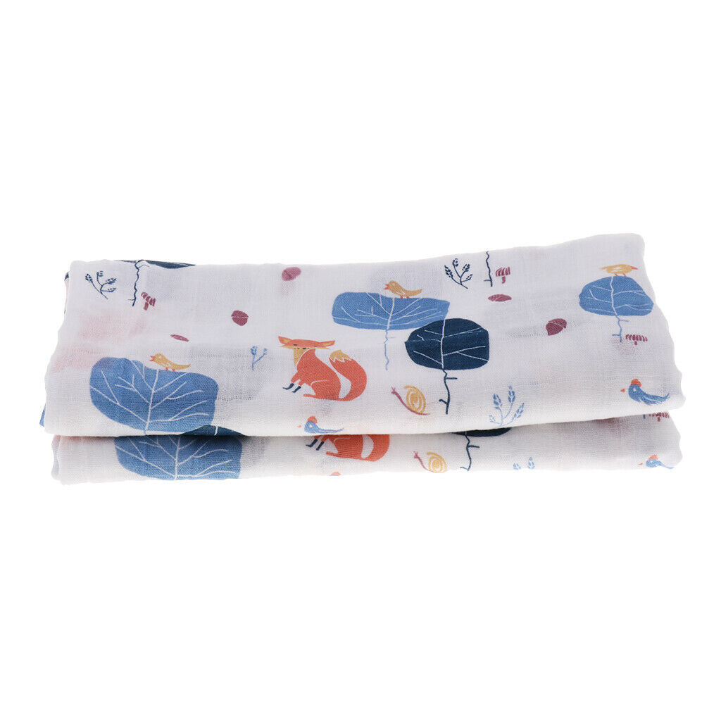 Soft Muslin Baby Swaddling Blanket Newborn Infant Cotton Swaddle Towel Tree