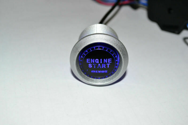 Blue Illumination Car Engine Start Push Button Switch Ignition Starter Touch Kit